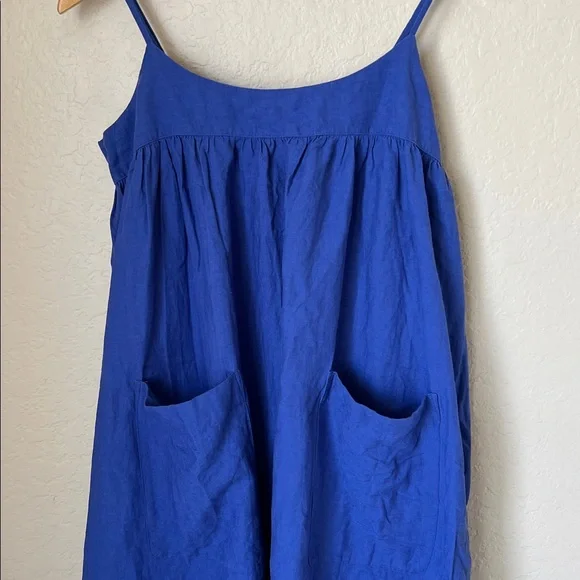 NWT Madewell linen blend periwinkle dress - Picture 5 of 9